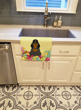 Load image into Gallery viewer, Easter Eggs Cocker Spaniel Black Tan Kitchen Towel – Artistic Dish Towel for Everyday Use BB6093KTWL