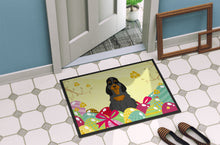 Load image into Gallery viewer, Easter Eggs Cocker Spaniel Black Tan Doormat - 18x27 Decorative Floor Mat – Indoor/Outdoor Rug with Artistic Flair BB6093MAT