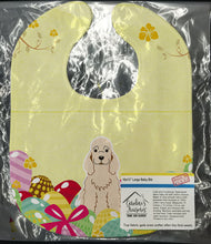 Load image into Gallery viewer, Easter Eggs Cocker Spaniel Buff Baby Bib BB6094BIB