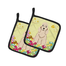 Load image into Gallery viewer, Easter Eggs Cocker Spaniel Buff Pot Holders - Set of 2 - Heat-Resistant Kitchen Essentials BB6094PTHD