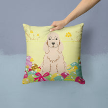 Load image into Gallery viewer, Easter Eggs Cocker Spaniel Buff Throw Pillow - 14x14 Decorative Pillow – Art for Your Home &amp; Patio BB6094PW1414
