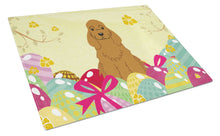 Load image into Gallery viewer, Easter Eggs Cocker Spaniel Red Glass Cutting Boards – Durable, Decorative Kitchen Art Large BB6095LCB