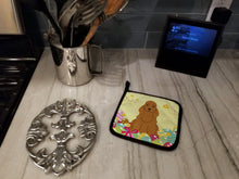 Load image into Gallery viewer, Easter Eggs Cocker Spaniel Red Pot Holders - Set of 2 - Heat-Resistant Kitchen Essentials BB6095PTHD