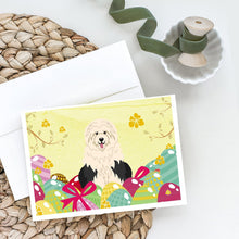 Load image into Gallery viewer, Easter Eggs Old English Sheepdog Greeting Cards -  Blank Note Cards – 8-Pack of Artist-Designed Cards with Envelopes
