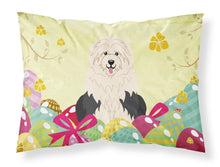 Load image into Gallery viewer, Easter Eggs Old English Sheepdog Fabric Standard Pillowcase – Artistic Decorative Front, White Back BB6096PILLOWCASE