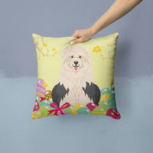 Load image into Gallery viewer, Easter Eggs Old English Sheepdog Throw Pillow - 14x14 Decorative Pillow – Art for Your Home &amp; Patio BB6096PW1414
