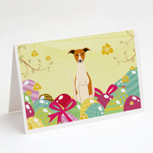 Load image into Gallery viewer, Easter Eggs Whippet Greeting Cards -  Blank Note Cards – 8-Pack of Artist-Designed Cards with Envelopes