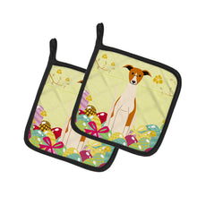 Load image into Gallery viewer, Easter Eggs Whippet Pot Holders - Set of 2 - Heat-Resistant Kitchen Essentials BB6099PTHD