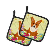 Load image into Gallery viewer, Easter Eggs Corgi Pot Holders - Set of 2 - Heat-Resistant Kitchen Essentials BB6100PTHD