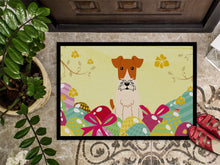 Load image into Gallery viewer, Easter Eggs Wire Fox Terrier Doormat - 18x27 Decorative Floor Mat – Indoor/Outdoor Rug with Artistic Flair BB6101MAT