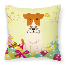 Load image into Gallery viewer, Easter Eggs Wire Fox Terrier Fabric Decorative Pillow BB6101PW1818