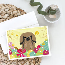 Load image into Gallery viewer, Easter Eggs Pekingese Tan Greeting Cards -  Blank Note Cards – 8-Pack of Artist-Designed Cards with Envelopes
