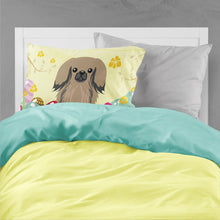 Load image into Gallery viewer, Easter Eggs Pekingnese Tan Fabric Standard Pillowcase – Artistic Decorative Front, White Back BB6102PILLOWCASE
