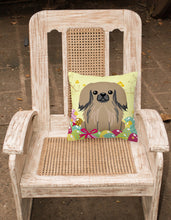 Load image into Gallery viewer, Easter Eggs Pekingnese Tan Fabric Decorative Pillow BB6102PW1818