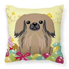Load image into Gallery viewer, Easter Eggs Pekingnese Tan Fabric Decorative Pillow BB6102PW1818