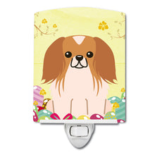 Load image into Gallery viewer, Easter Eggs Pekingnese Red White Ceramic Night Light BB6103CNL