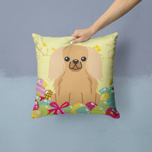 Load image into Gallery viewer, Easter Eggs Pekingnese Fawn Sable Throw Pillow - 14x14 Decorative Pillow – Art for Your Home &amp; Patio BB6104PW1414