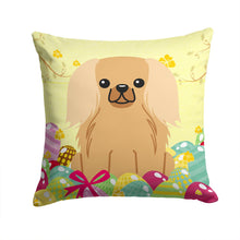 Load image into Gallery viewer, Easter Eggs Pekingnese Fawn Sable Throw Pillow - 14x14 Decorative Pillow – Art for Your Home &amp; Patio BB6104PW1414