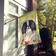 Load image into Gallery viewer, Easter Eggs Pekingnese Black White Flag Canvas House Size BB6105CHF