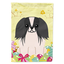 Load image into Gallery viewer, Easter Eggs Pekingnese Black White Flag Canvas House Size BB6105CHF