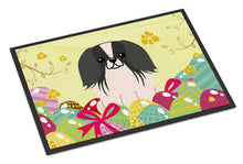 Load image into Gallery viewer, Easter Eggs Pekingnese Black White Doormat - 24x36 Decorative Floor Mat – Indoor/Outdoor Rug with Artistic Flair BB6105JMAT