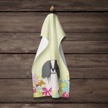 Load image into Gallery viewer, Easter Eggs Pekingnese Black White Kitchen Towel – Artistic Dish Towel for Everyday Use BB6105KTWL