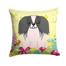 Load image into Gallery viewer, Easter Eggs Pekingnese Black White Throw Pillow - 14x14 Decorative Pillow – Art for Your Home &amp; Patio BB6105PW1414