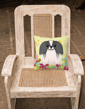 Load image into Gallery viewer, Easter Eggs Pekingnese Black White Fabric Decorative Pillow BB6105PW1818