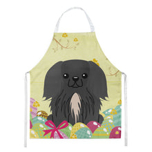 Load image into Gallery viewer, Easter Eggs Pekingnese Black Apron – Artist-Designed Kitchen, BBQ &amp; Craft Apron BB6107APRON