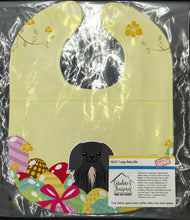Load image into Gallery viewer, Easter Eggs Pekingnese Black Baby Bib BB6107BIB