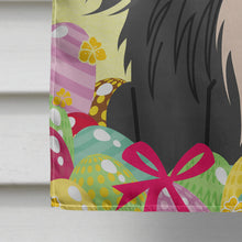 Load image into Gallery viewer, Easter Eggs Pekingnese Black Flag Canvas House Size BB6107CHF