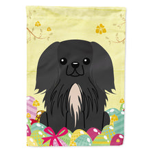 Load image into Gallery viewer, Easter Eggs Pekingnese Black Flag Canvas House Size BB6107CHF