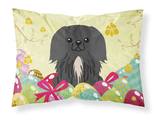 Load image into Gallery viewer, Easter Eggs Pekingnese Black Fabric Standard Pillowcase – Artistic Decorative Front, White Back BB6107PILLOWCASE