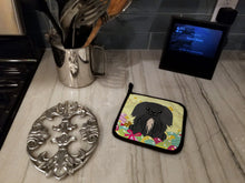 Load image into Gallery viewer, Easter Eggs Pekingnese Black Pot Holders - Set of 2 - Heat-Resistant Kitchen Essentials BB6107PTHD