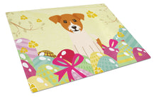 Load image into Gallery viewer, Easter Eggs Jack Russell Terrier Glass Cutting Boards – Durable, Decorative Kitchen Art Large BB6108LCB