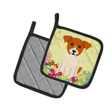 Load image into Gallery viewer, Easter Eggs Jack Russell Terrier Pot Holders - Set of 2 - Heat-Resistant Kitchen Essentials BB6108PTHD