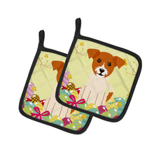Load image into Gallery viewer, Easter Eggs Jack Russell Terrier Pot Holders - Set of 2 - Heat-Resistant Kitchen Essentials BB6108PTHD