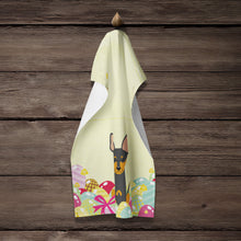 Load image into Gallery viewer, Easter Eggs English Toy Terrier Kitchen Towel – Artistic Dish Towel for Everyday Use BB6109KTWL