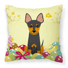 Load image into Gallery viewer, Easter Eggs English Toy Terrier Fabric Decorative Pillow BB6109PW1818