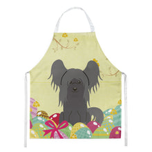 Load image into Gallery viewer, Easter Eggs Chinese Crested Black Apron – Artist-Designed Kitchen, BBQ &amp; Craft Apron BB6112APRON