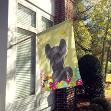 Load image into Gallery viewer, Easter Eggs Chinese Crested Black Flag Canvas House Size BB6112CHF