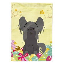 Load image into Gallery viewer, Easter Eggs Chinese Crested Black Flag Canvas House Size BB6112CHF