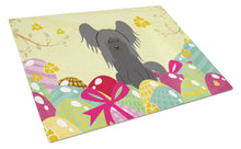 Load image into Gallery viewer, Easter Eggs Chinese Crested Black Glass Cutting Boards – Durable, Decorative Kitchen Art Large BB6112LCB