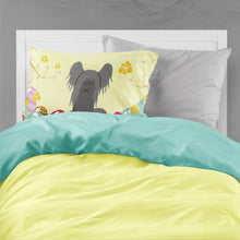 Load image into Gallery viewer, Easter Eggs Chinese Crested Black Fabric Standard Pillowcase – Artistic Decorative Front, White Back BB6112PILLOWCASE