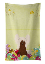 Load image into Gallery viewer, Easter Eggs Chinese Crested Cream Kitchen Towel – Artistic Dish Towel for Everyday Use BB6113KTWL