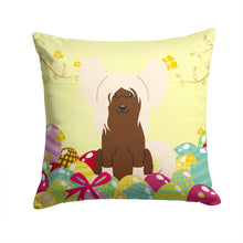 Load image into Gallery viewer, Easter Eggs Chinese Crested Cream Throw Pillow - 14x14 Decorative Pillow – Art for Your Home &amp; Patio BB6113PW1414