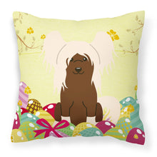 Load image into Gallery viewer, Easter Eggs Chinese Crested Cream Fabric Decorative Pillow BB6113PW1818