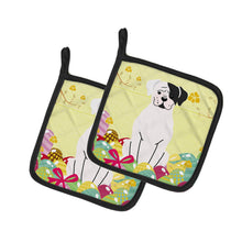 Load image into Gallery viewer, Easter Eggs White Boxer Cooper Pot Holders - Set of 2 - Heat-Resistant Kitchen Essentials BB6114PTHD