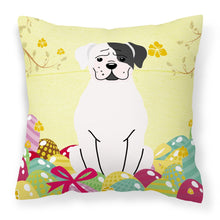 Load image into Gallery viewer, Easter Eggs White Boxer Cooper Fabric Decorative Pillow BB6114PW1818