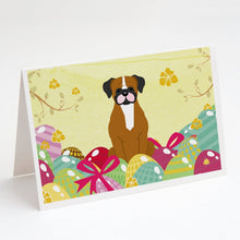 Load image into Gallery viewer, Easter Eggs Flashy Fawn Boxer Greeting Cards -  Blank Note Cards – 8-Pack of Artist-Designed Cards with Envelopes